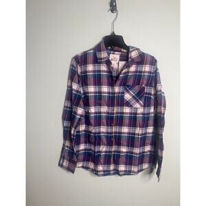 Field and Stream Plaid Flannel Top Medium New